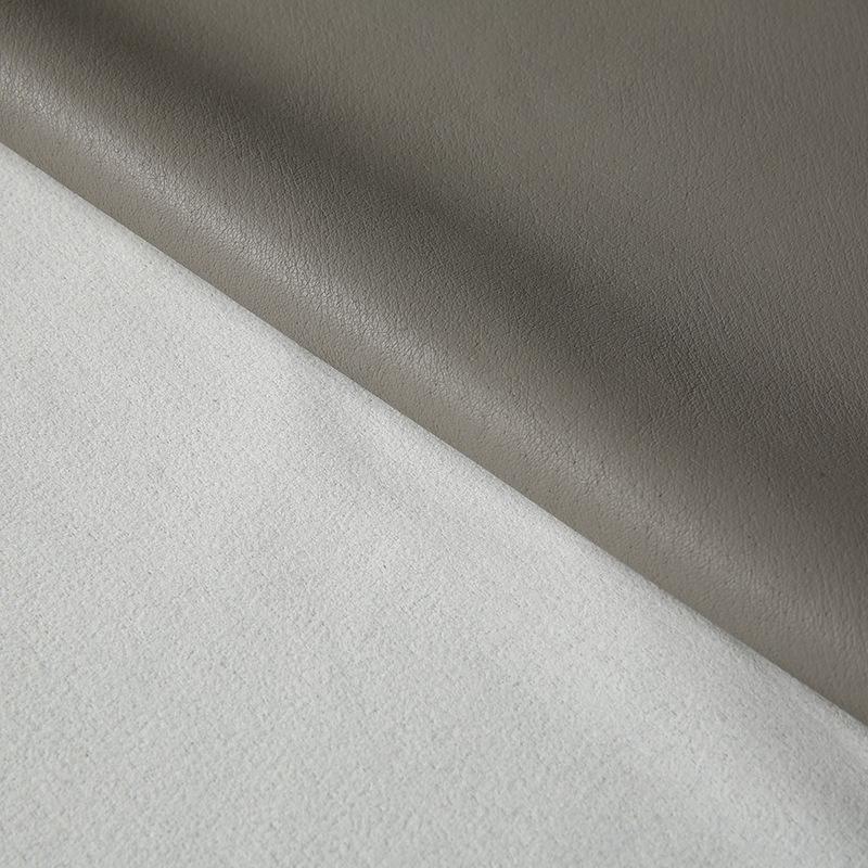 PU Faux Cowhide Grain Yoga Mat Fabric: 0.65mm Microfiber with Absorbent, Breathable Velvet Lining