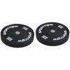 Set of 2 Gym Weight Plates 20kg for Barbell and Dumbbells with diameter 5cm Connection, Black