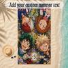 Beach TowelMy Hero Academia Custom Name Text Personalized Soft Towel for Beach Pool Indoor Home Decor Gift
