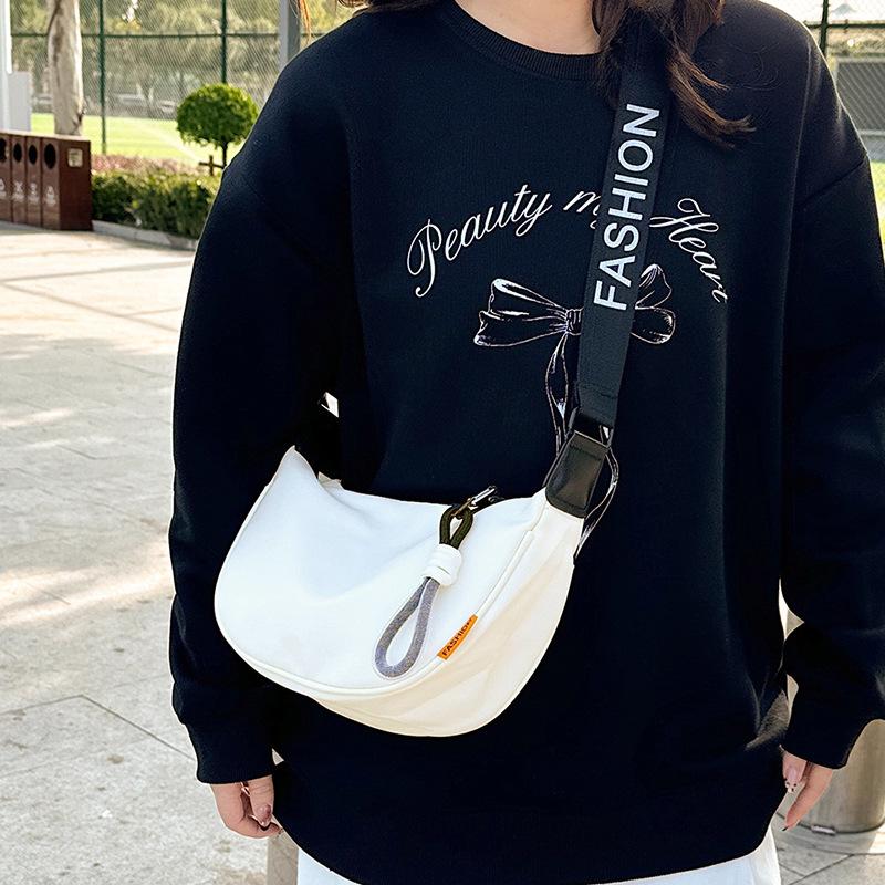 Simple Niche Bag Women's 2025 New Large-capacity Dumpling Bag Autumn Versatile Commuter Women's Bag Messenger Bag