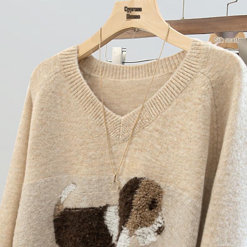 Женский пуловер Sibaishe с V-образным вырезом и рукавами реглан