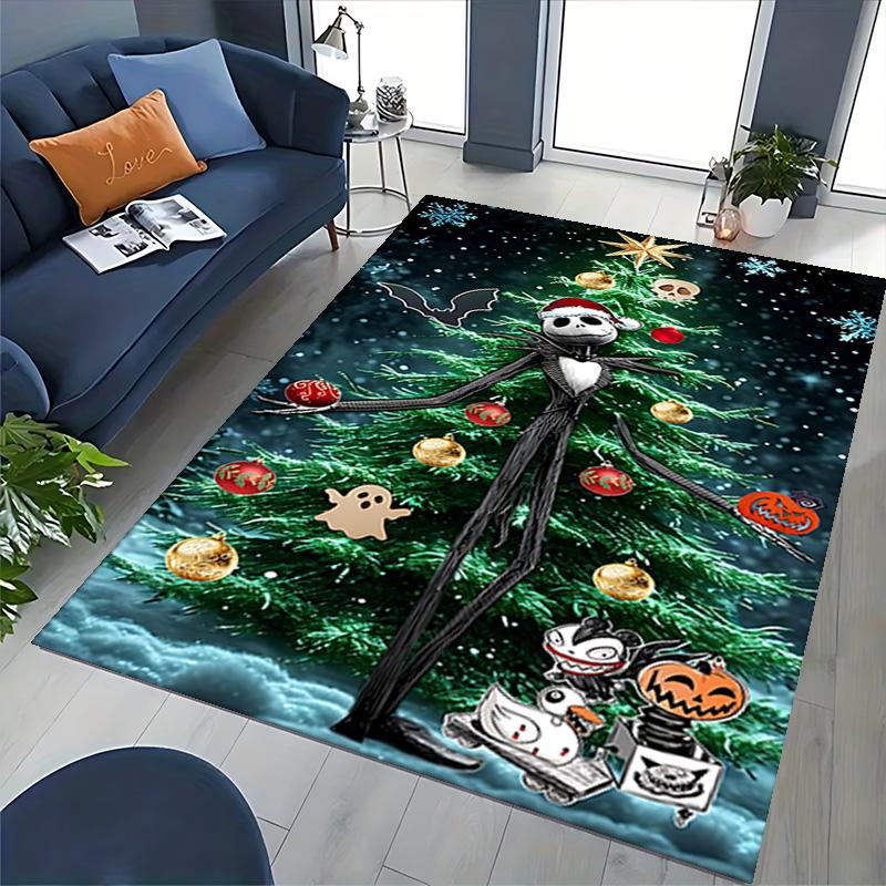 1pc Nightmare Before Christmas Carpet for Playroom Bedroom Living Room Sofa Home Decor,Game Area Rug Non-slip Floor Mat. D7280132