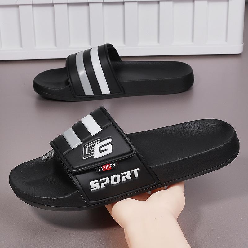 Летний модный тренд мужские шлепанцы однословные повседневные нескользящие для улицы дома подростковые с буквой G обувь
