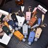 gel Storage Bottle Plastic Keychain Holder PU leather Cover Empty Bottle Hand Sanitizer Holder