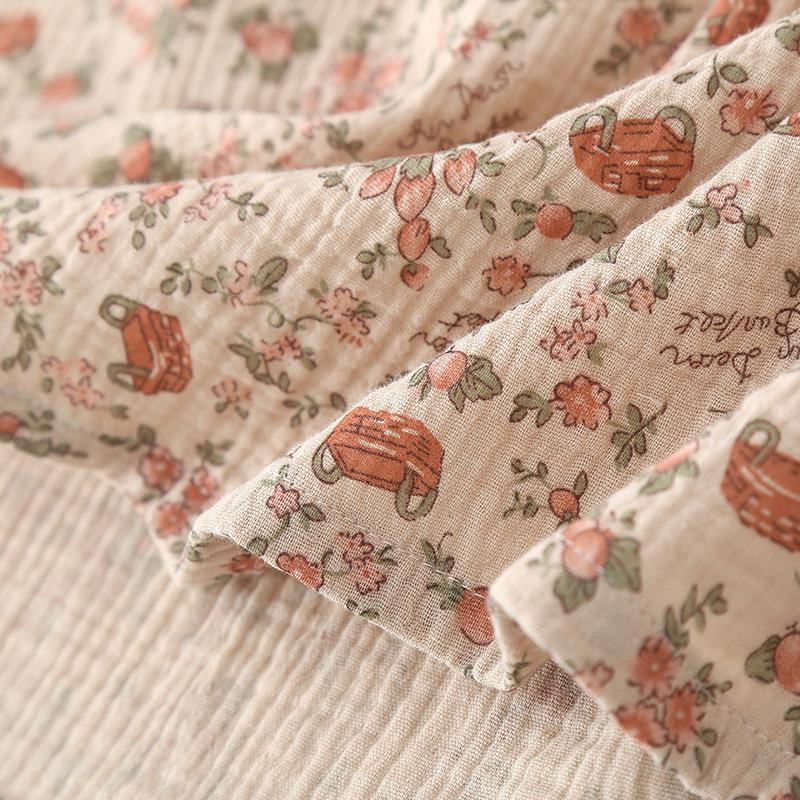 Summer Cotton Nightgowns for Women Short Sleeves Pajamas Soft Yarn Loose Pullover Nightdress