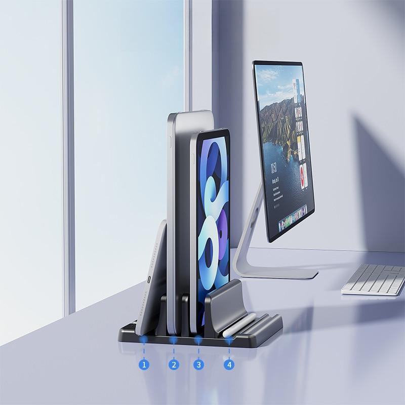 1 шт. Вертикальная подставка для ноутбука, подходит для MacBook, вертикальная полка для хранения, основание-полка для iPad и планшета