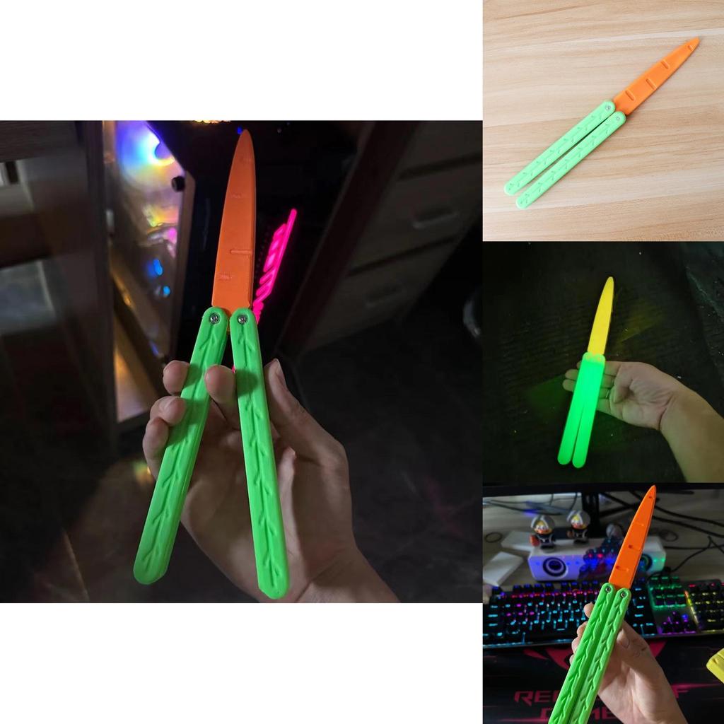Ночное свечение Морковь Гравитация 3d Креативная Очень большая Игрушка-бабочка для снятия стресса
