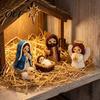 Christmas Beading Art Set 3D Nativity Bead Craft Kit for Decoration, DIY Beaded Unique Handmade Gifts Scene Figurine Adults Family, Holiday