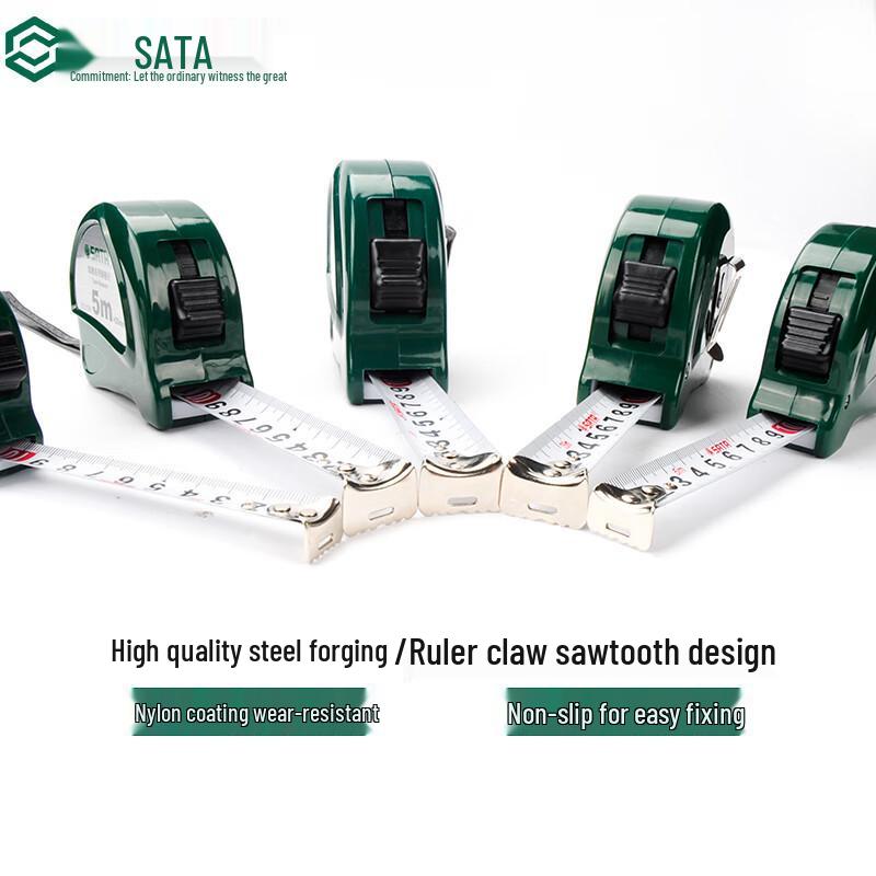 Высокоточная стальная рулетка SATA серии Kailong: Доступно в размерах 2 м, 3 м, 5 м, 7,5 м и 10 м.