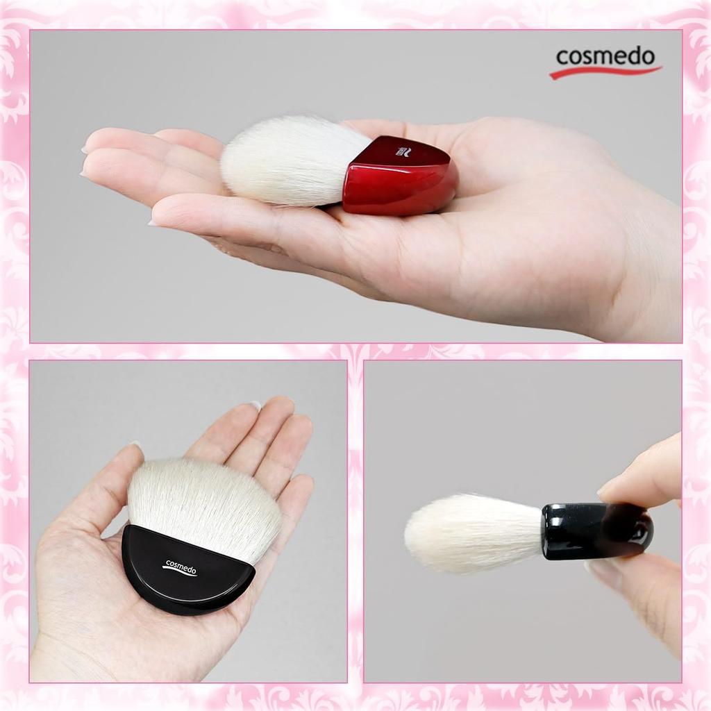 Кисти для макияжа Cosmedo Kumano Brush Кисть для пудры с простым чехлом Веерная кисть Такуми (Козья шерсть) OG-01N-K