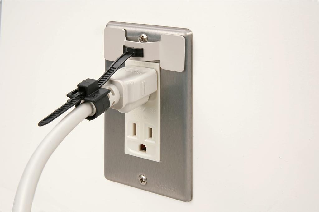 TERADA TD-1311-00 OA Tap Keeper, Cord Pull-Out Prevention Device, Pack of 10