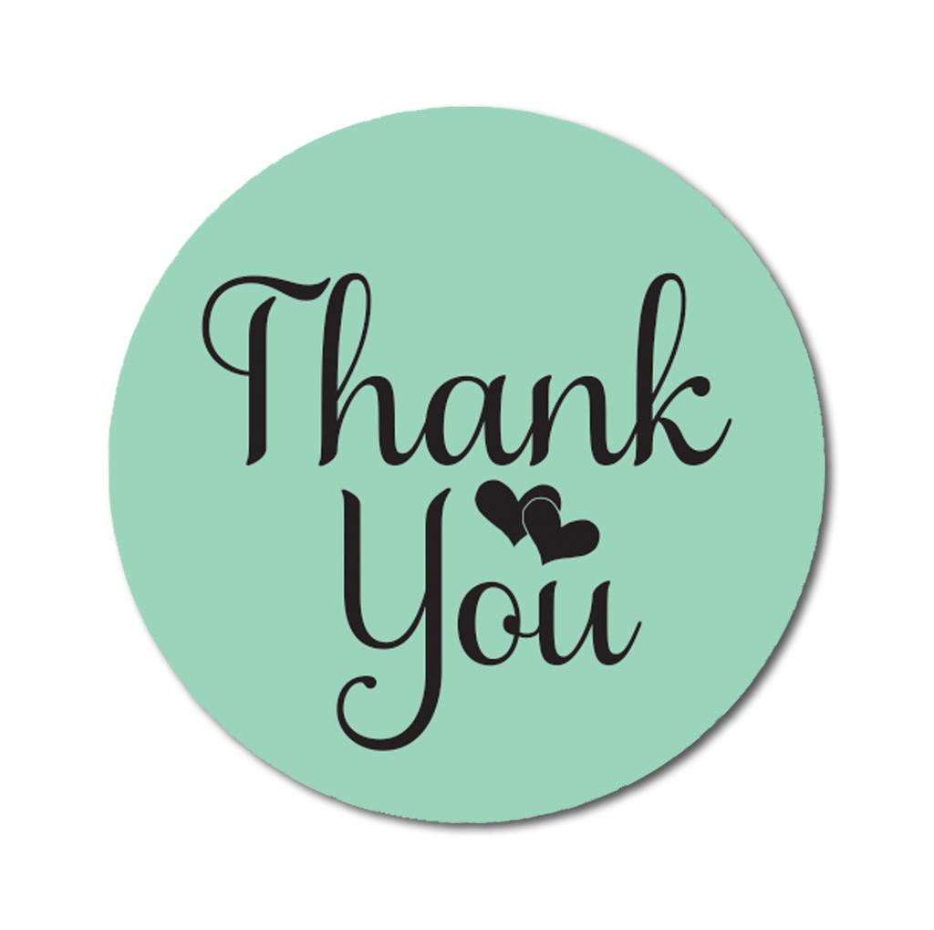 Дарлинг сувенир персонализированные 1,6 дюймов круглый черный DIY сердце каллиграфия спасибо наклейки-45