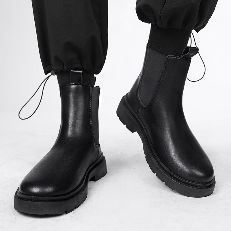 Мужские ботинки челси, мужские высокие ботинки, осень 2025, новые модные мужские зимние ботинки Мартин, рабочие, в британском стиле, короткие ботинки