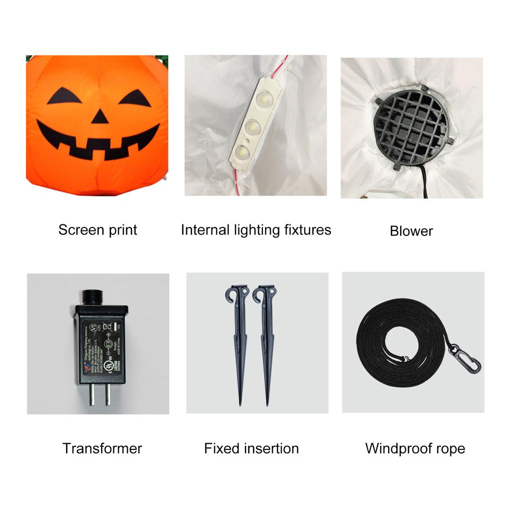 3.9FT Halloween Inflatables Pumpkin Outdoor Decorations LEDs Blow Up Inflatables 3 Inflatable