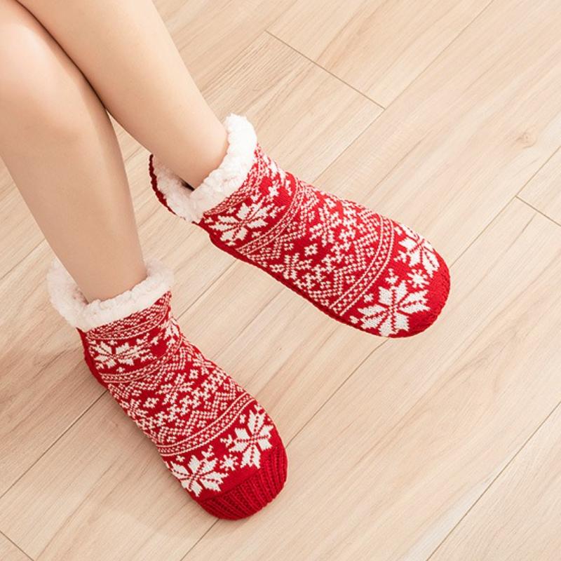 Комнатные домашние тапочки носки мужские напольные носки вязаные взрослые плюшевые ковровые носки домашние носки для сна противоскользящие