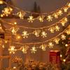 LED Christmas Reindeer & Snowflake String Lights for Courtyard Decoration