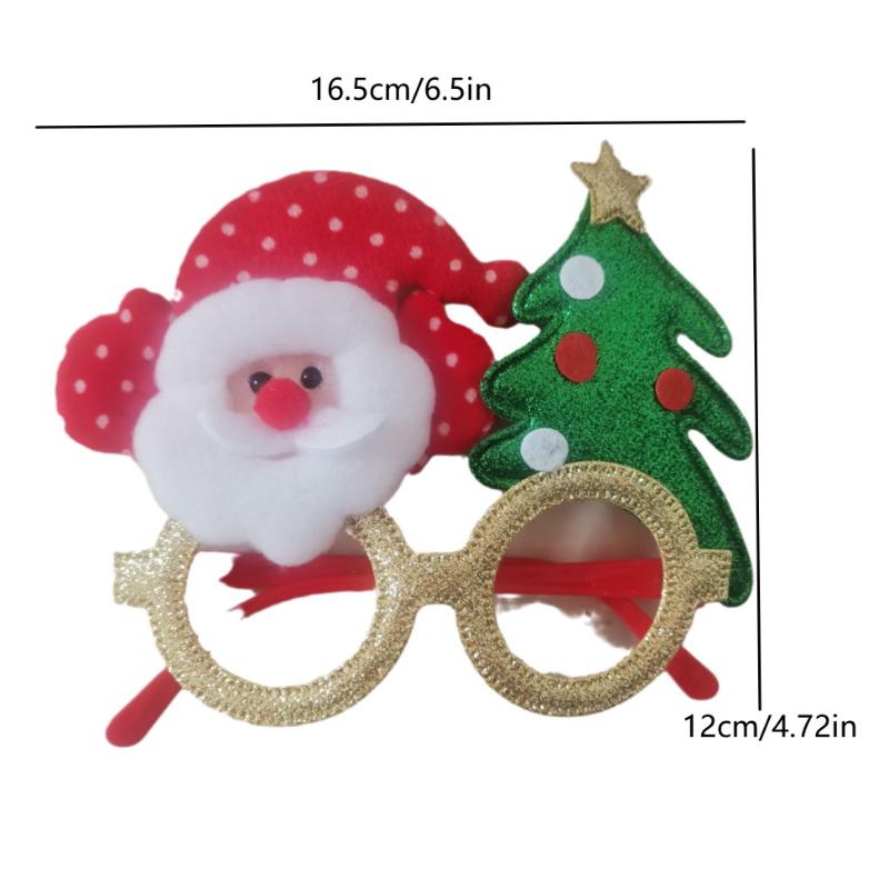 Christmas Glasses Frame Santa Claus Christmas Tree Elk Merry Christmas Glasses Props Christmas Decorations Party Decorations