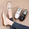 Женские белые туфли на плоской подошве, мокасины для вождения, повседневные черные туфли для ходьбы в стиле минимализма, туфли без застежек для мам, большой размер