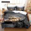 3D Пододеяльник с принтом танка Военная тематика войны Оружие Для детей Подростков Женщин Мужчин Подарки Для украшения спальни Квин Кинг