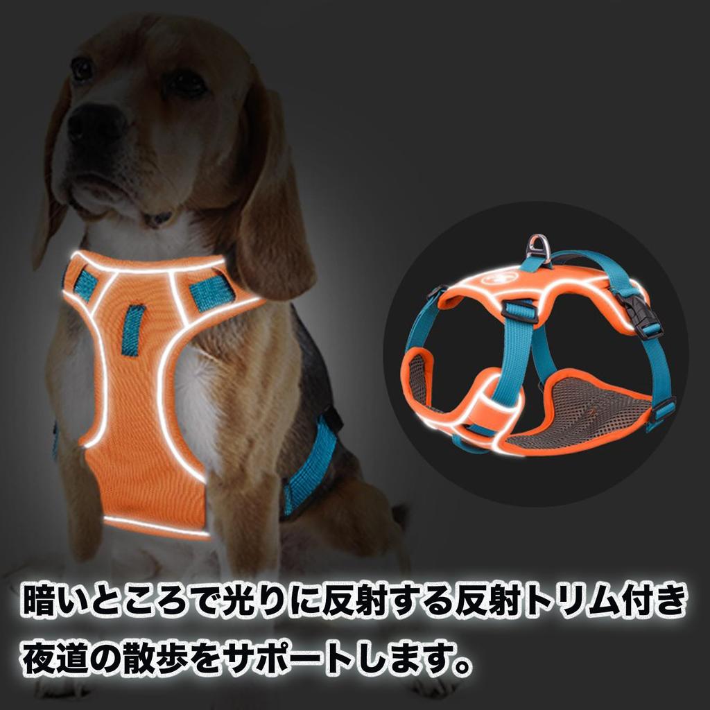 Paipeper Dog Harness for and Large with Chest Easy To Put Stylish for Walking Small, Medium, Dogs, Pad, Anti-Pull, Reflective, Adjustable, On,