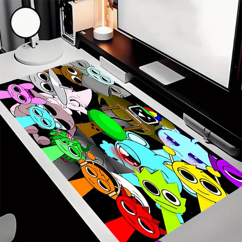 Sprunki Game2 Theme Premium Non-slip Mouse Pad with Stitched Edges,Durable Rubber Material,for Desktop & Gaming Great Gifts