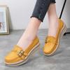 Модная женская повседневная обувь, кожаные туфли на танкетке и платформе, женские туфли без застежек, легкие удобные туфли для ходьбы, мокасины, туфли-лодочки