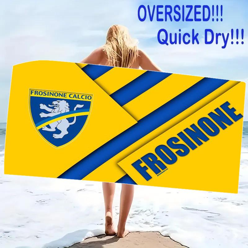 Пляжное полотенце с принтом Frosinone Calcio, Большое, Мягкое, Быстросохнущее, для Пляжа, Кемпинга, Плавания