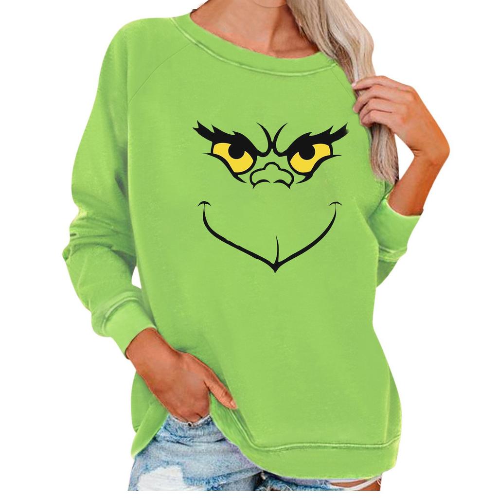 Женский повседневный и модный свитер с круглым вырезом, свободный свитер с круглым вырезом и принтом