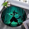 Lucario Round Area Rug,Carpet Rug for Living Room Bedroom Sofa Playroom Decor,Non-slip Floor Mat