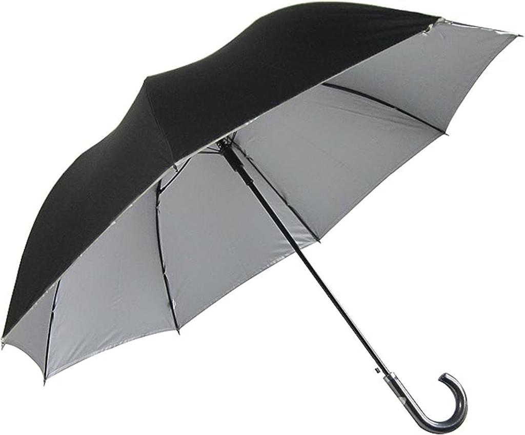 Basic Standard Long For Both Sunny and Rainy UV Protection Special Inner First Class Light Heat One Touch Jump Black Umbrella, Parasol, Days, Men's,