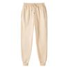Unisex Warm Fleece Sweatpants - Plus Size, Solid Color, Casual Fitness Running Trousers