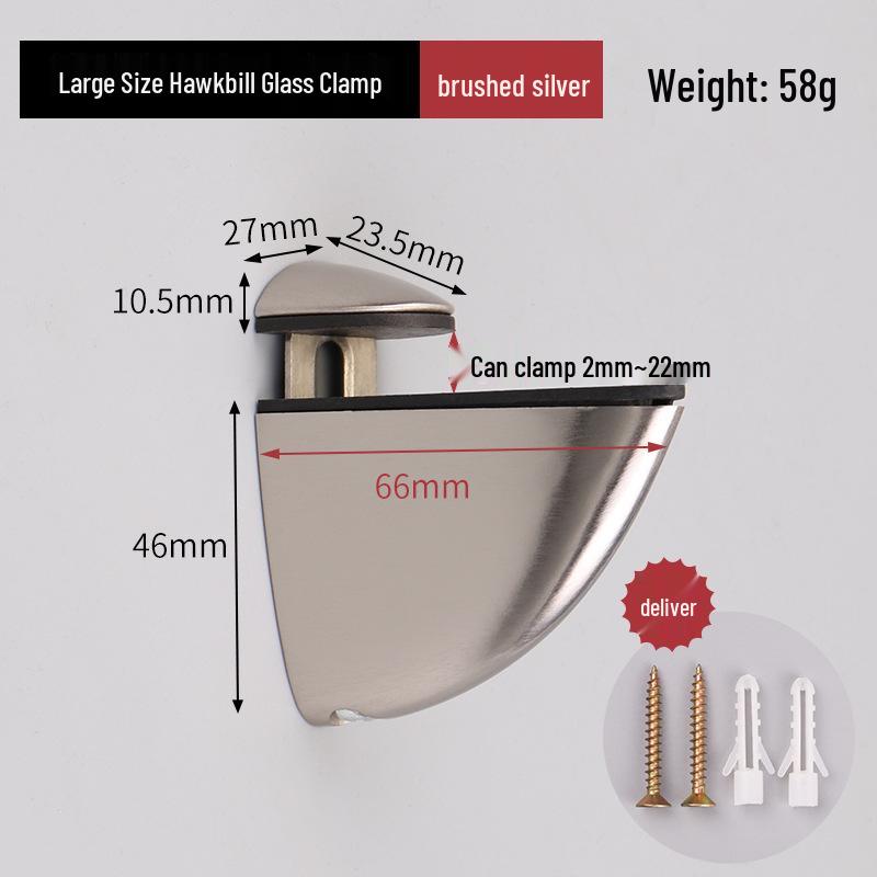 Регулируемый кронштейн-зажим для стеклянной полки