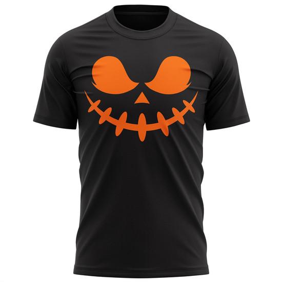2025 Pumpkin Face T Shirt Men 3D Printing Halloween Short Sleeve Black Orange Tee Shirts Outfit Party Cosplay Costume T-shirt