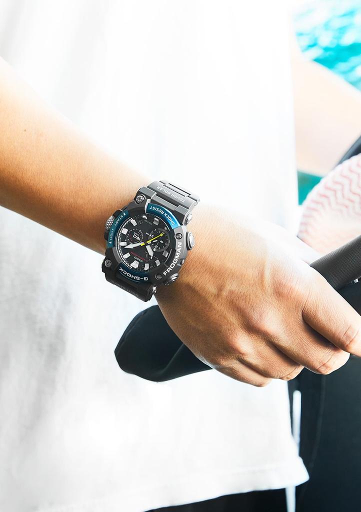 Casio G-Shock FROGMAN Watch with Bluetooth, Radio-Controlled Solar Power, Carbon Core Guard Structure, GWF-A1000C-1AJF, Men's, Black