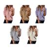 Women's Half Zip Sherpa Fleece Sweatshirts Fuzzy Oversized Pullover Top Soft Warm Fall Winter Sweater with Pockets