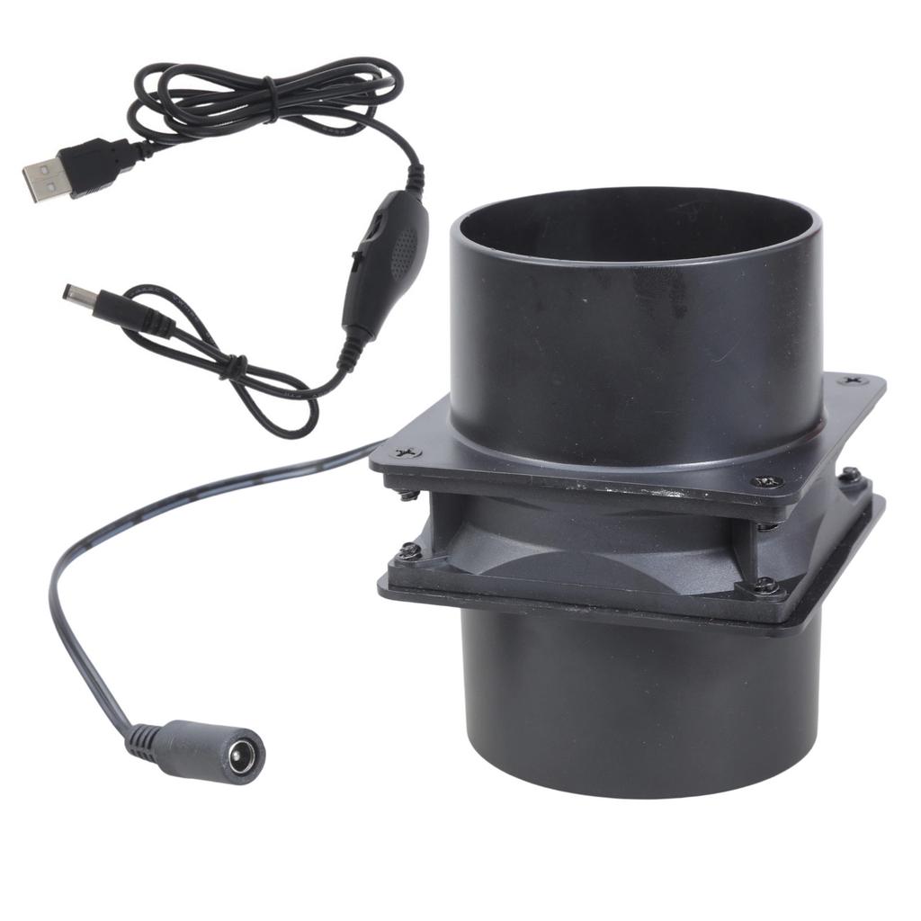 USB 5V Adjustable Speed Inline Duct Fan Exhaust Fan For 3D Printer Kitchen Exhaust Ventilation ABS Construction