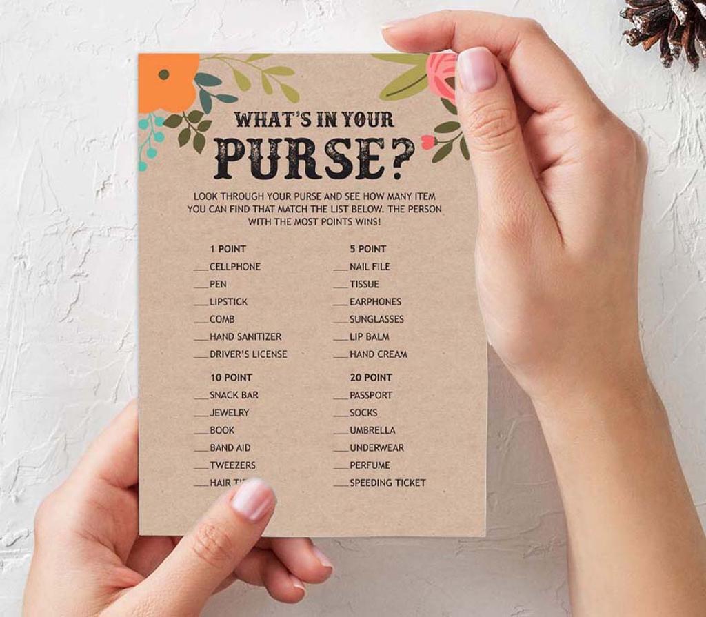 Inkdotpot Набор игр для девичника, комплект из 4 штук(50 листов каждый) w Miss to Mrs Gold Banner Rustic Kraft Цветочные веселые игры для свадебного душа