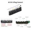 8 шт. Универсальный адаптер-разветвитель разъемов AC DC, штекеры DC 5.5MM*2.5MM 4.0MM*1.7MM 6.3MM*3.0MM 3.5MM*1.35MM, female DC, Micro USB разъем