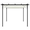 VidaXL Pergola with Retractable Roof Cream White 3 X 3 M Steel