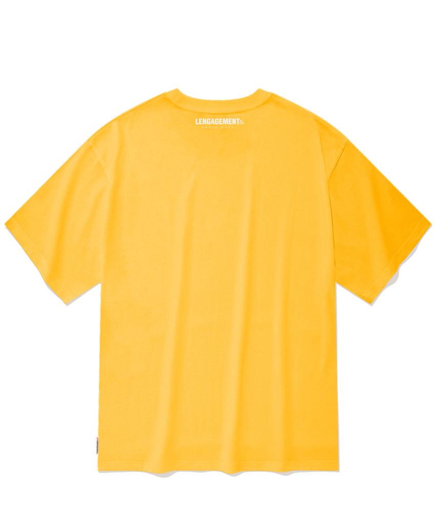 LENGAGEMENT Oversized Story Logo Short Sleeve T-Shirt [Yellow]