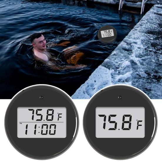Термометр для ледяной ванны с таймером, отображением времени и температуры, водонепроницаемый IPX6, цифровой высокоточный плавающий измеритель температуры воды для холодового погружения
