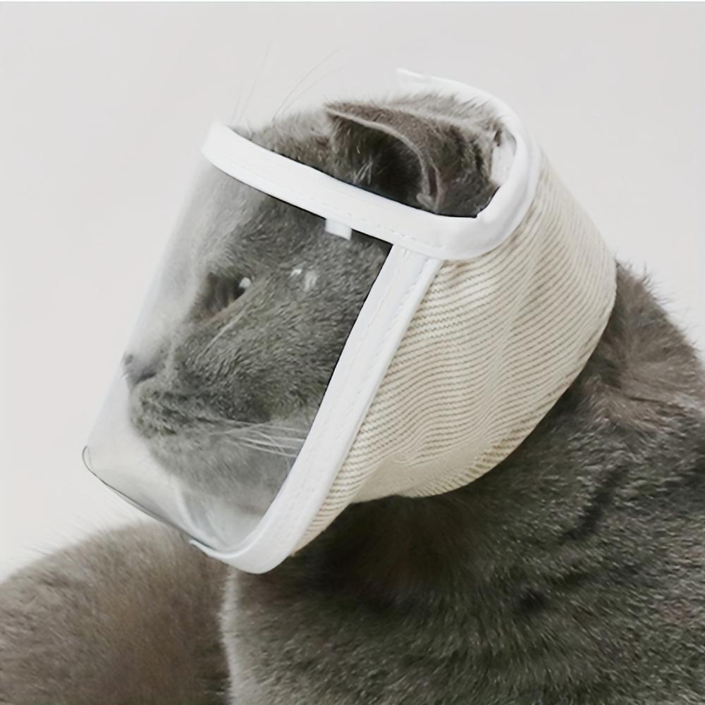Transparent Cat Eye Mask, Anti Bite and Anti Calling, Anti Bite and Cleaning Face Mask, Breathable and Open Vision Wild Cat Head Cover