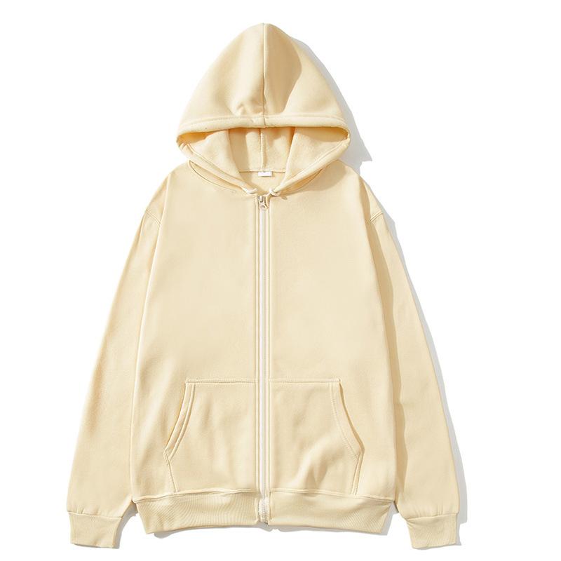Женская толстовка с карманом и длинным рукавом, однотонная толстовка на молнии, однотонная толстовка на молнии, толстовка большого размера, уличная женская толстовка