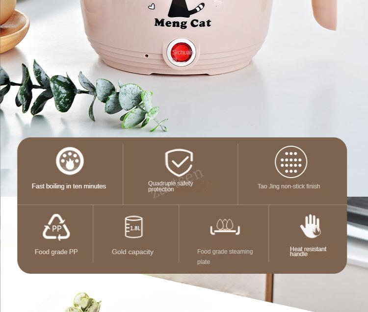1.8L Multicooker Single/Double Layer Electric Pot 1-2 People Household Non-stick Pan Hot Pot Rice Cooker Cooking Appliances