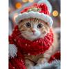 5d DIY Алмазная картина вышивка крестом Рождественская кошка Алмазная вышивка мозаика Полная круглая дрель Домашний декор