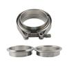 Broyear NEW 2" 2.5" 3" 3.5"  51mm 57mm 63mm 76mm Self Aligning Male/Female V-Band Vband Clamp CNC Stainless Steel Flange Kit