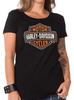 Женская футболка с коротким рукавом и логотипом Bar & Shield Harley-Davidson, Черная (3XL)