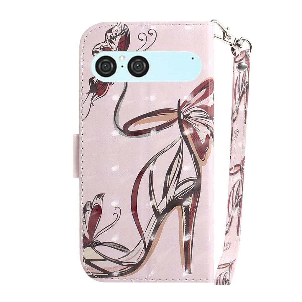 For Sony Xperia 10 VII Case Pattern Printing Leather Wallet Phone Cover with Wrist Strap