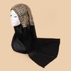 Scarf Ethnic Style Yarn, Hijab Chiffon Bead Long Scarf, High-end Headscarf, Minority Ethnic Group