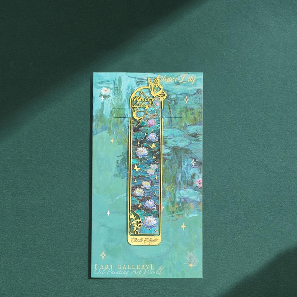 Hollow Metal Bookmark Oil Painting Pagination Mark Multifunctional Book Page Marker  Gifts